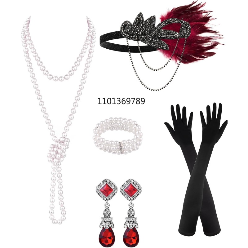 Women'S Fashion Roaring 20S - Набор из 6 аксессуаров в стиле