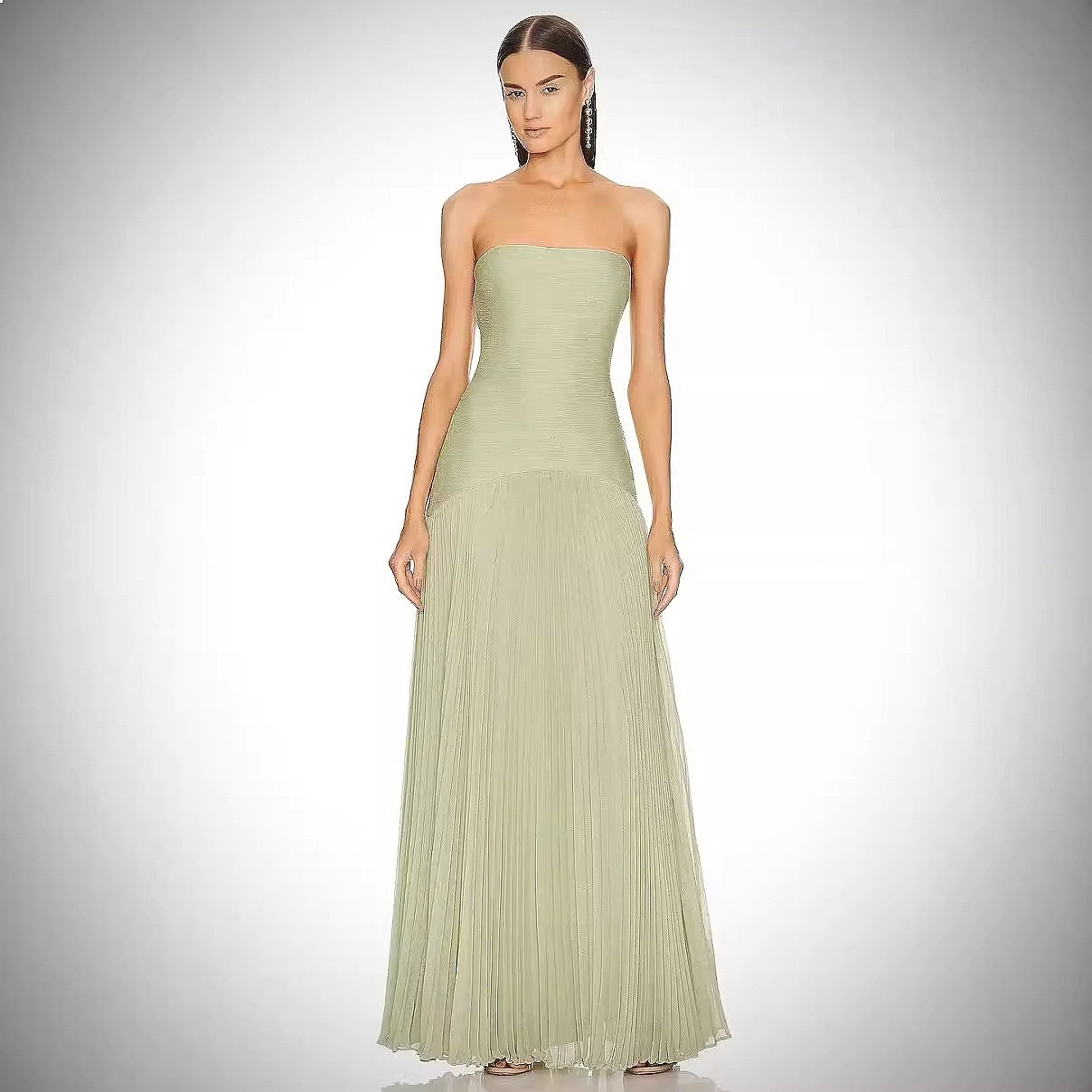 Ruched Dress Mini - Модное платье-бюстье с драпировкой, летнее/весеннее, повседневное,