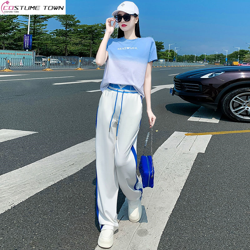 Wide Leg Palazzo Pants - Летняя высококачественная модная футболка с короткими