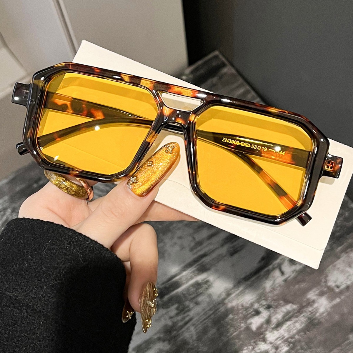 Women'S Fashion Eyewear - Новые ретро-солнцезащитные очки с двойной квадратной