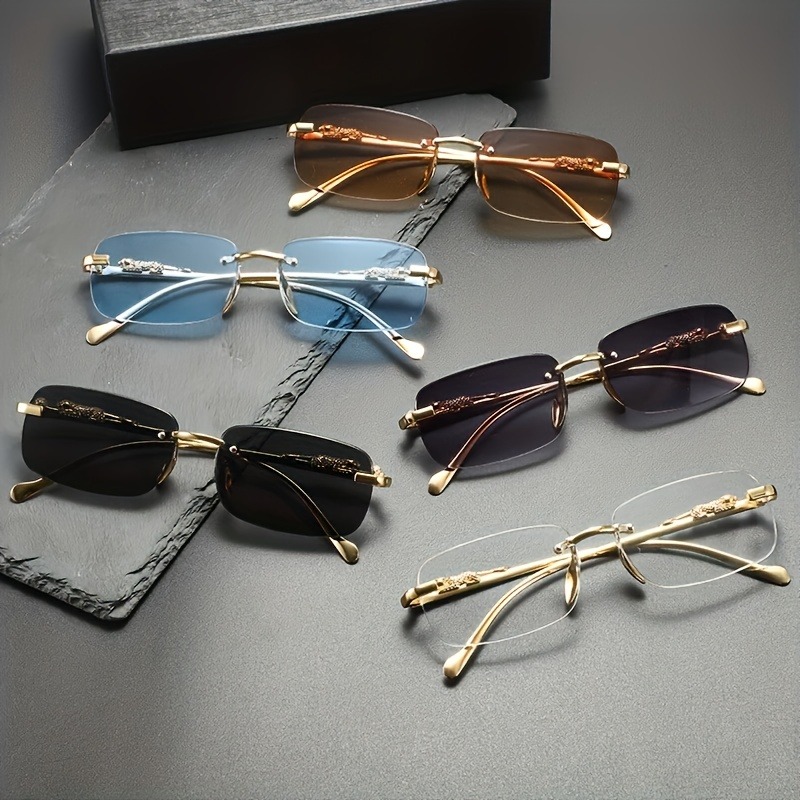Women'S Fashion Eyewear - Модные металлические солнцезащитные очки без оправы