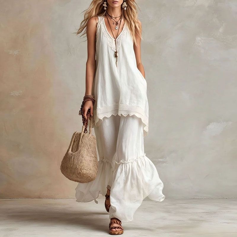Женский комплект из двух предм – обзор и цена Wide Leg Palazzo Pants