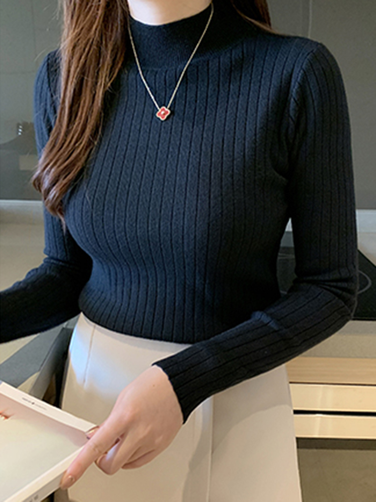 Новый женский свитер-пуловер с – обзор и цена Ribbed Knit Sweater