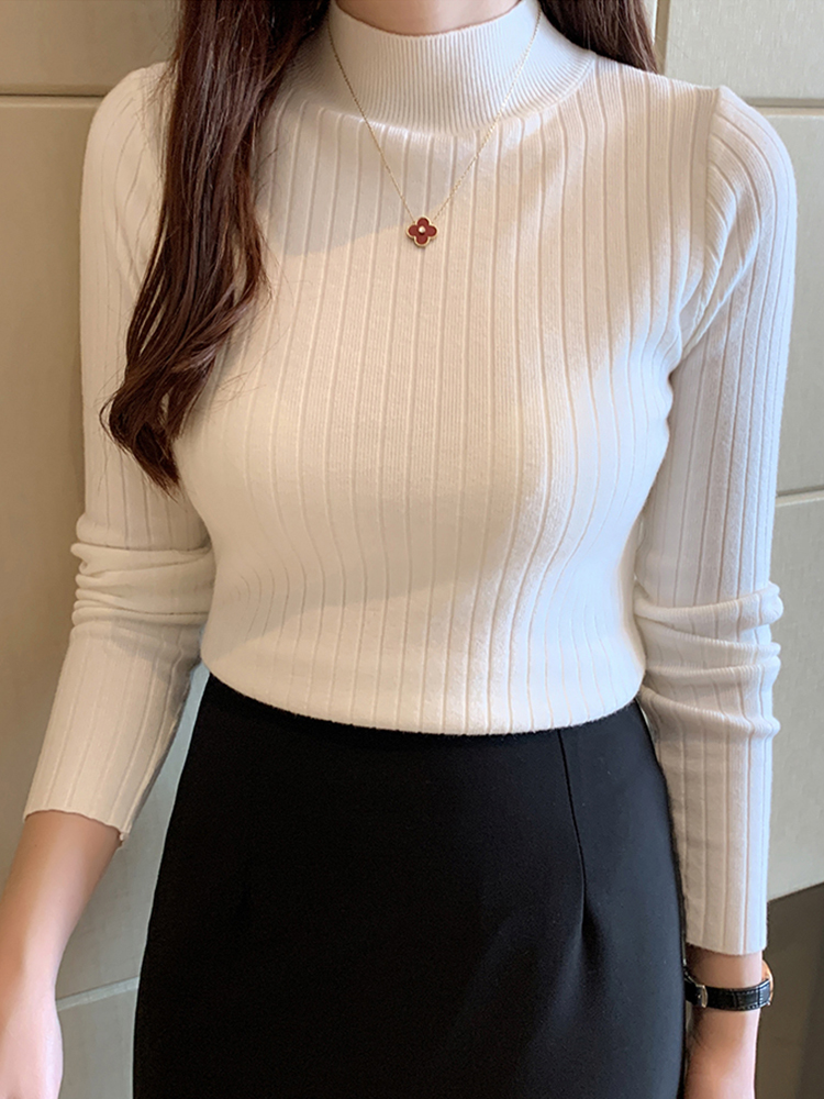 Новый женский свитер-пуловер с – обзор и цена Ribbed Knit Sweater
