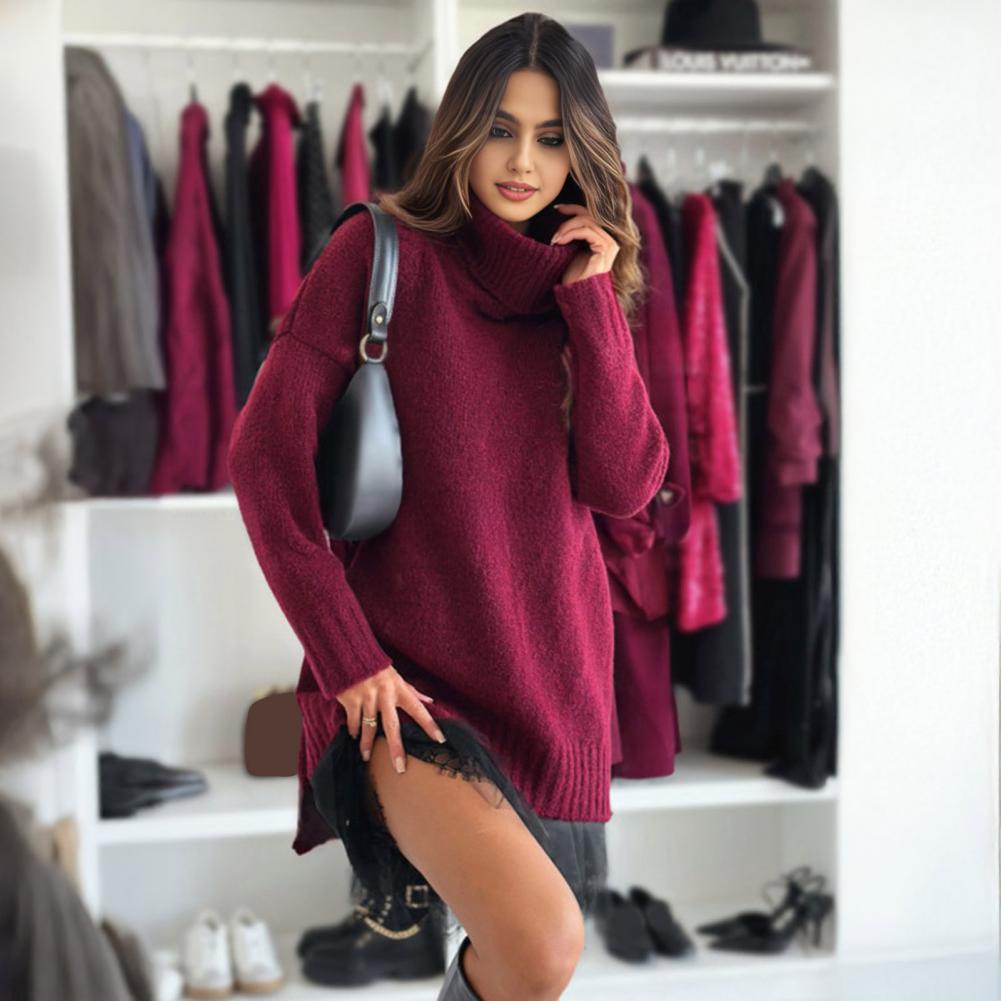 Вязаный женский свитер с высок – обзор и цена Ribbed Knit Sweater
