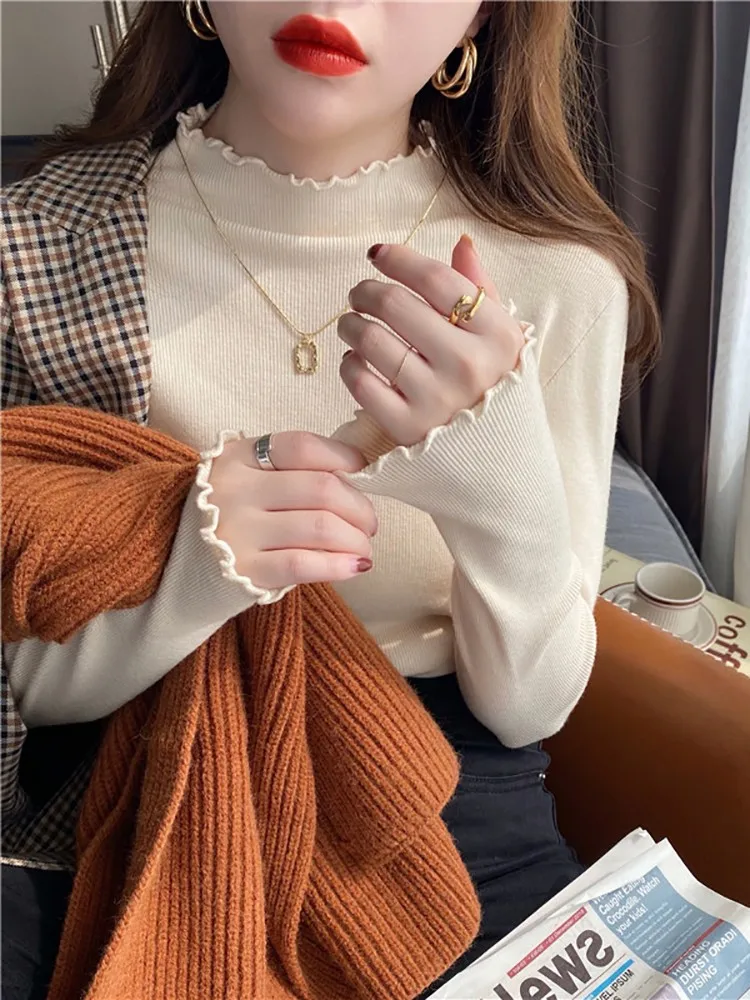 Женский вязаный свитер-пуловер – обзор и цена Ribbed Knit Sweater