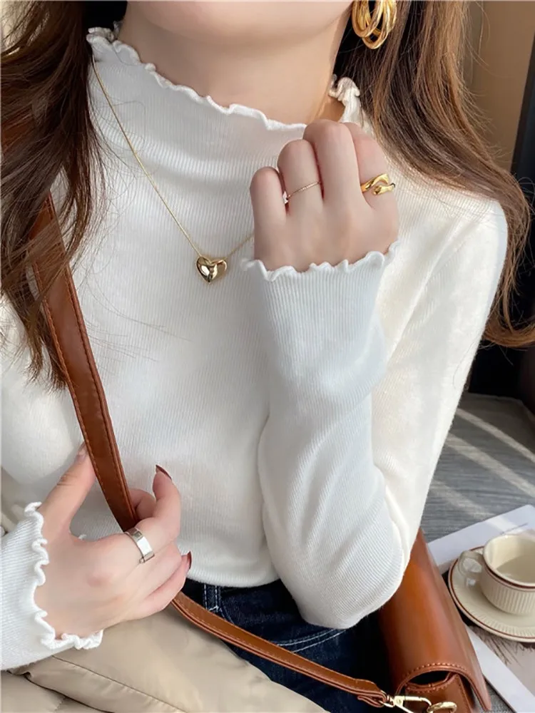 Женский вязаный свитер-пуловер – обзор и цена Ribbed Knit Sweater