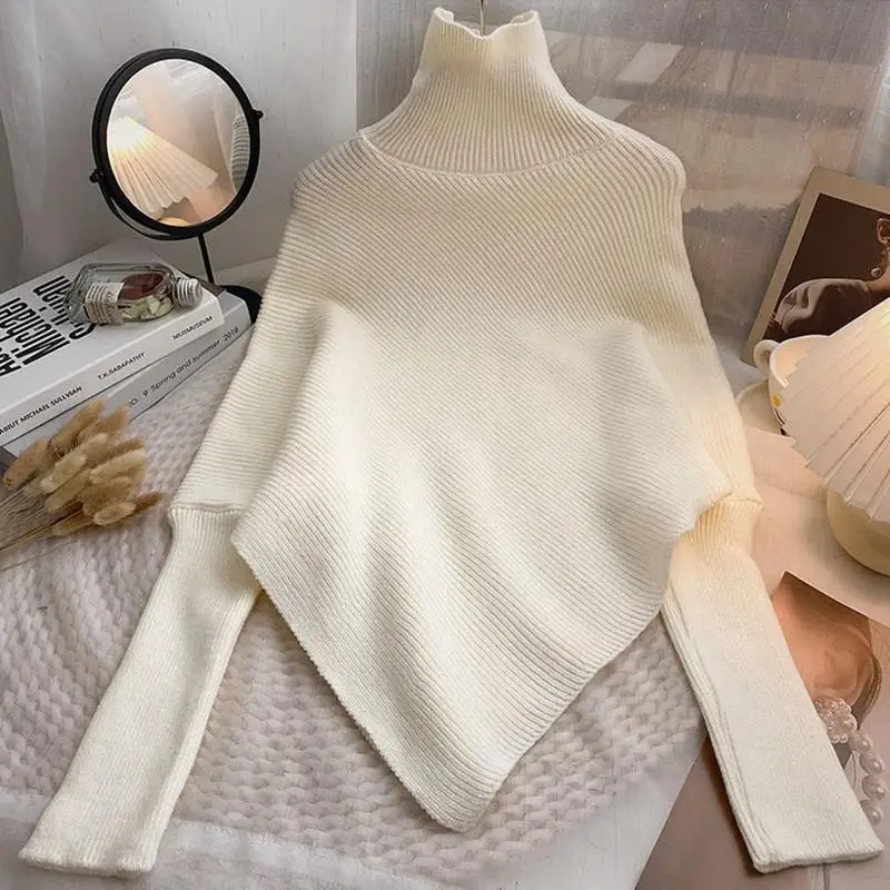 Асимметричный вязаный свитер-п – обзор и цена Ribbed Knit Sweater