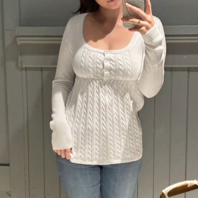 Tuularose белый вязаный пулове – обзор и цена Ribbed Knit Sweater