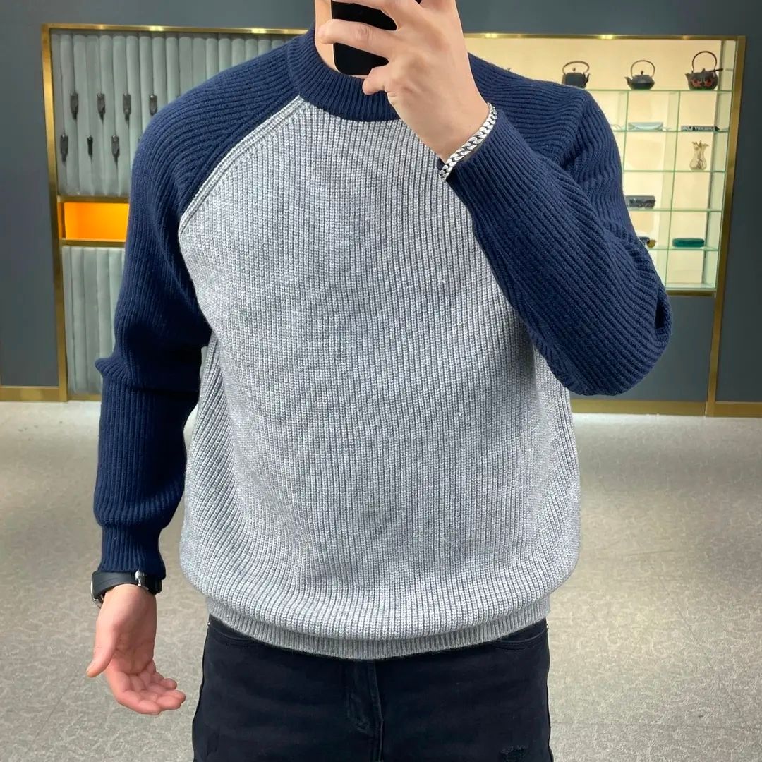 Осенне-зимний модный теплый пу – обзор и цена Ribbed Knit Sweater