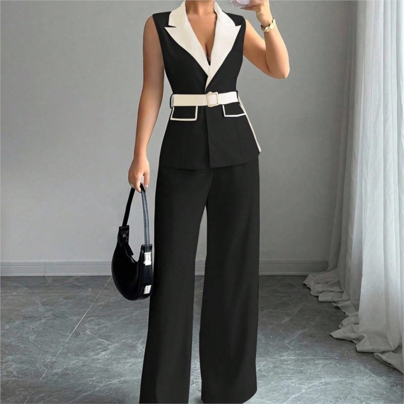 Женский костюм-двойка: жилет,  – обзор и цена Wide Leg Palazzo Pants