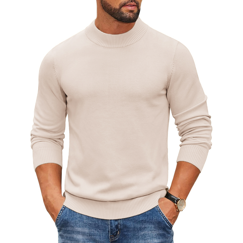 Мужской свитер-поло с воротник – обзор и цена Ribbed Knit Sweater